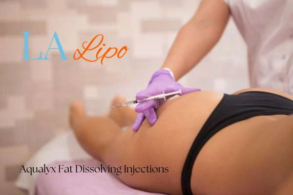 Woman having fat dissolving injections Worksop on thighs
