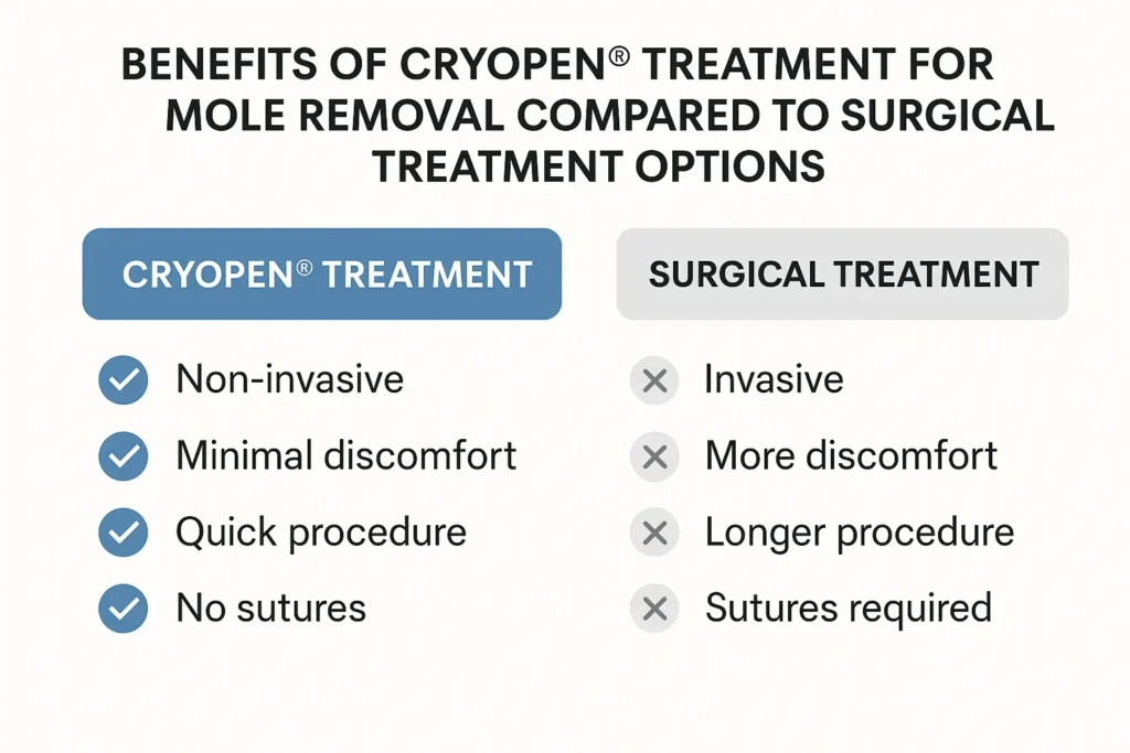 Benefits of professional mole-removal assessment at LA LIPO Worksop