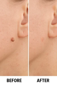 Skin tags removal Worksop before and after