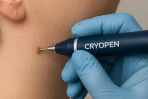 Person receiving skin tag removal Worksop